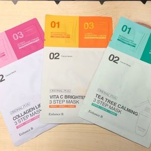 3 pack of Amazing skin care 3 step facial masks